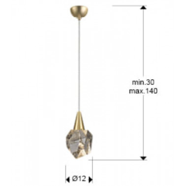 SCHULLER AQUARIA Colgante oro mate 1L