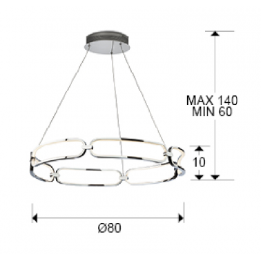 SCHULLER COLETTE 800 Colgante Cromo Dimable con Mando