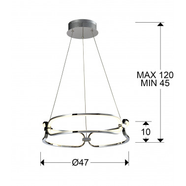 SCHULLER COLETTE 470 Colgante Cromo Dimable con Mando