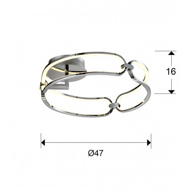 SCHULLER COLETTE 470 Plafón Cromo Dimable