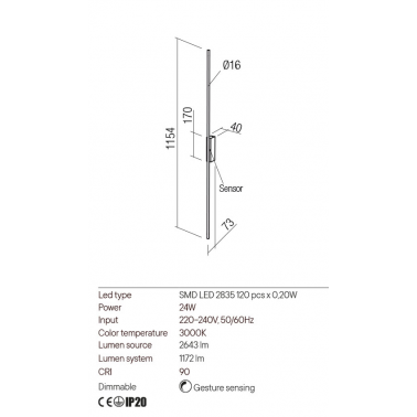 REDO STICK 1154 Aplique Negro