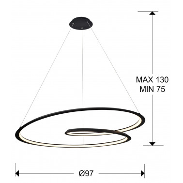 SCHULLER LOOPING 970 Colgante Negro