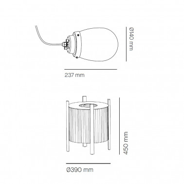 MILAN ROL 450 Pie Exterior Iroco Barnizado