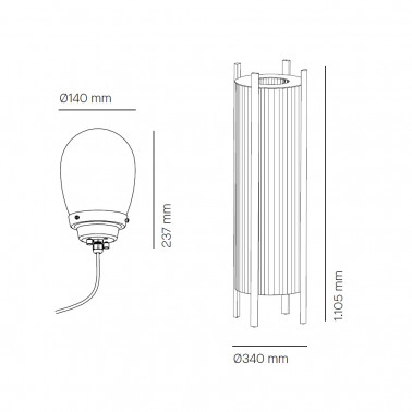 MILAN ROL 1105 Pie Exterior Iroco Barnizado