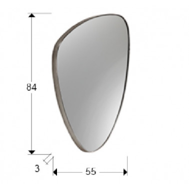 SCHULLER ORIO ESPEJO TRIANGULAR 84X55 PLATA