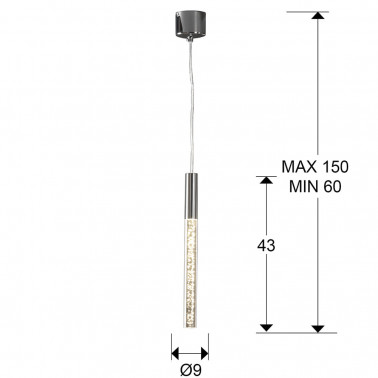 SCHULLER COSMO colgante cromo led 5W