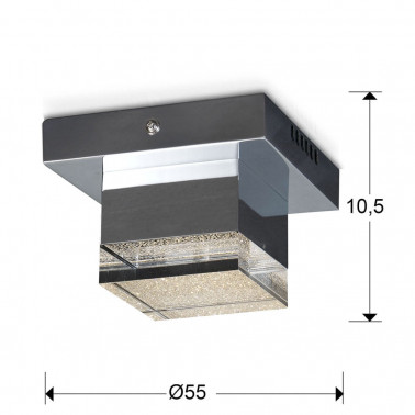 SCHULLER PRISMA Plafón cromo