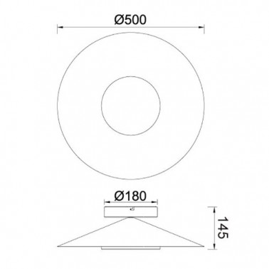 MANTRA ORION Aplique  Negro 24W