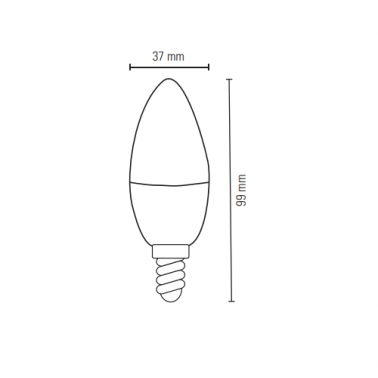 LIGHTED Essential Bombilla E14 LED Flama 6W 5000K