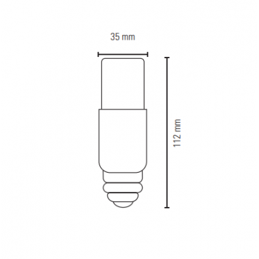 LIGHTED BOMBILLA MINI T-BULB 7W 3000K E27