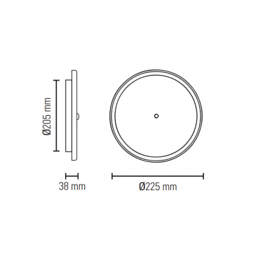 LIGHTED DOWNLIGHT CON SENSOR 18W 4000K