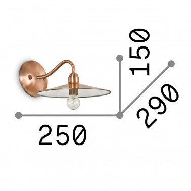 IDEAL LUX CANTINA AP1 Aplique cobre