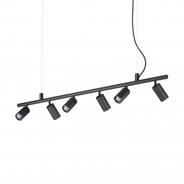 IDEAL LUX DYNAMITE SP6 COLGANTE NEGRO