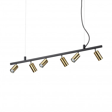 IDEAL LUX DYNAMITE SP6 COLGANTE LATÓN