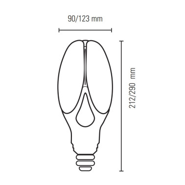 LIGHTED OLIVA Bombilla para Farolas 60W 4000K