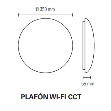 LIGHTED DOWNLIGHT Superficie Wi-Fi CCT regulable