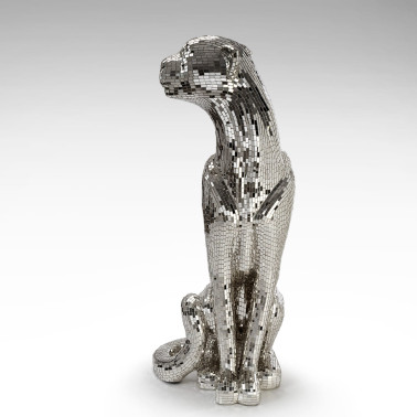 SCHULLER BAGUIRA FIGURA LEOPARDO PLATA