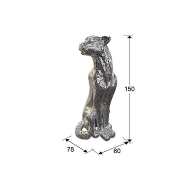 SCHULLER BAGUIRA FIGURA LEOPARDO PLATA