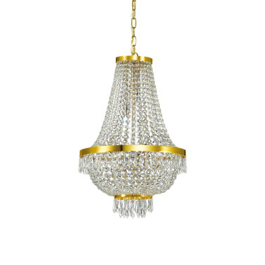 IDEAL LUX CAESAR SP9 COLGANTE ORO