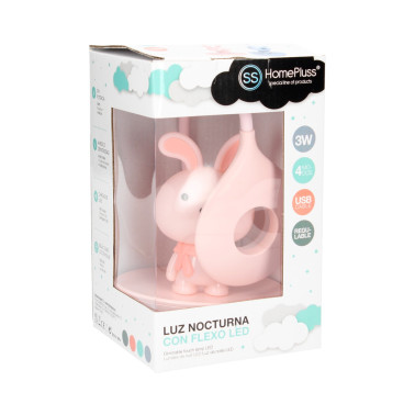 Luz nocturna conejito con flexo LED 3W