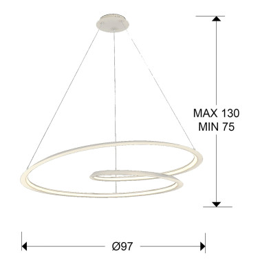 SCHULLER LOOPING 970 Colgante Blanco