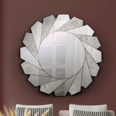 SCHULLER FLAVIA ESPEJO Ø100 CM PLATA