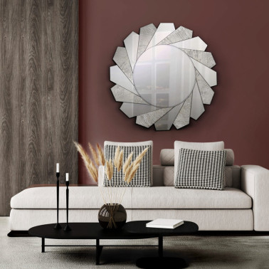 SCHULLER FLAVIA ESPEJO Ø100 CM PLATA