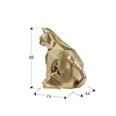 SCHULLER FUTURE CAT FIGURA GATO ORO