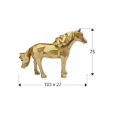 SCHULLER FUTURE HORSE FIGURA CABALLO ORO