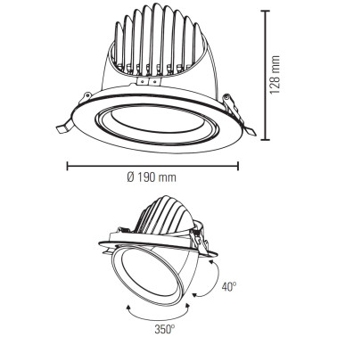 LIGHTED GAUDÍ DOWNLIGHT LED 40W 4000K