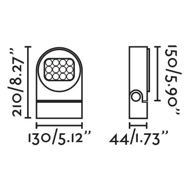 FARO MUUR 210 PROYECTOR GRIS OSCURO