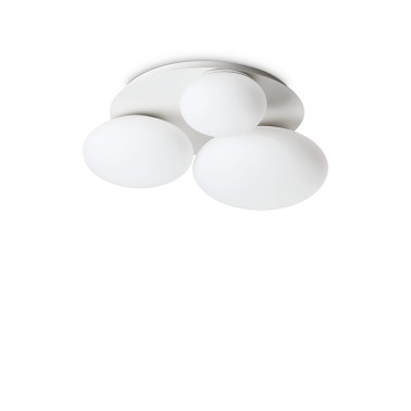 IDEAL LUX NINFEA PL3 PLAFÓN BLANCO