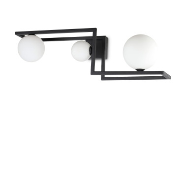 IDEAL LUX ANGOLO PL3 PLAFÓN NEGRO