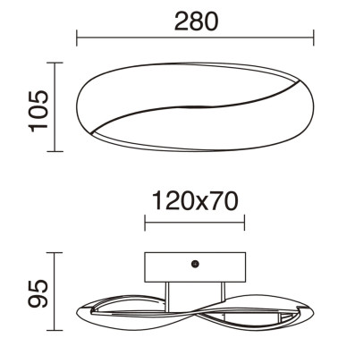 EXO LIGHTING RIBBON Aplique blanco