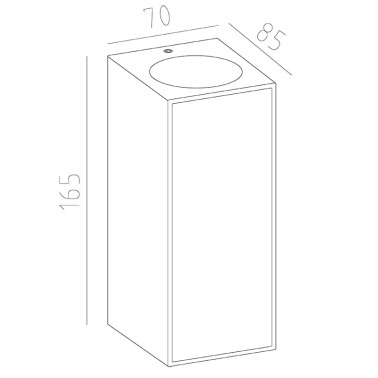 MANTRA BERET APLIQUE GRIS-MADERA 2xGU10