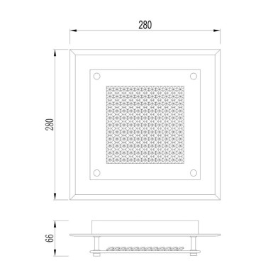 MANTRA CRYSTAL LED MIRROR plafón led 12W 280mm