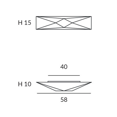 OLE LIGHTING Polaris repuesto tela 15x58cm Blanco