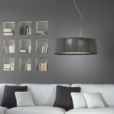 OLE LIGHTING DRUM Lámpara colgante cuerda Ø60cm