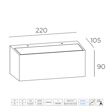 LEDSC4 NEMESIS LED 220 Gris Urbano