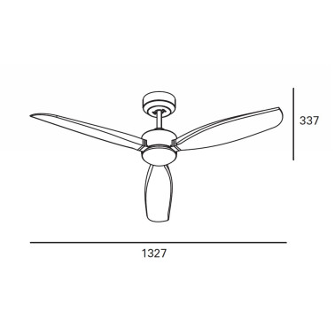 FORLIGHT EMBAT Ventilador de techo níquel satinado