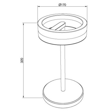 PUJOL CIRCULAR Sobremesa blanco