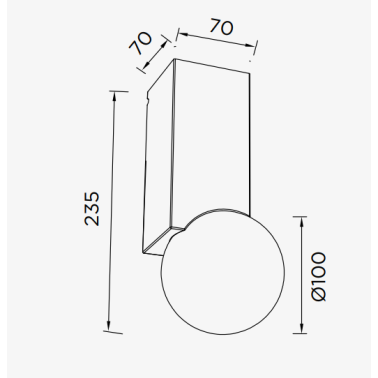 PUJOL CUB 160 Lámpara plafón