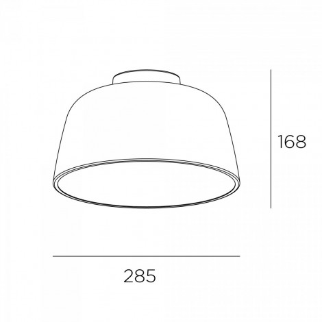 LEDSC4 MISO 285 PLAFÓN NEGRO-BLANCO