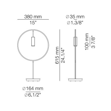 ESTILUZ REVOLTA Sobremesa Oro 2700K