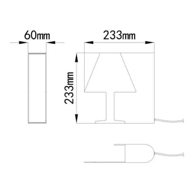 MANTRA BOOK LED Lámpara sobremesa blanco derecha 7W