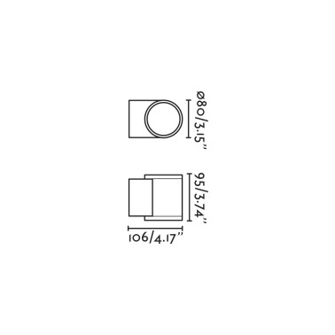 FARO TOND 1L Aplique Gris Oscuro 2700K