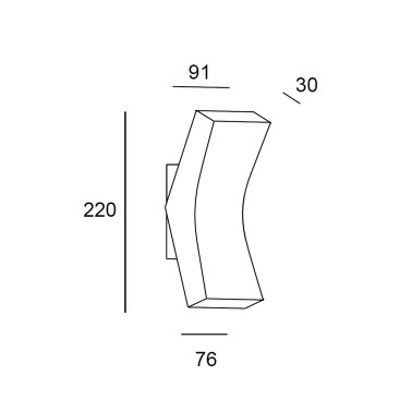 LEDSC4 BEND Aplique plata