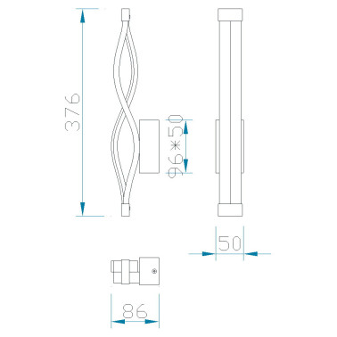 MANTRA SÁHARA Aplique Forja 6W Dimmable