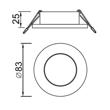 MANTRA ATLANTIS Foco empotrable aluminio plata GU10