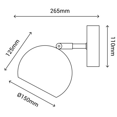 SULION ORBIT Aplique Negro